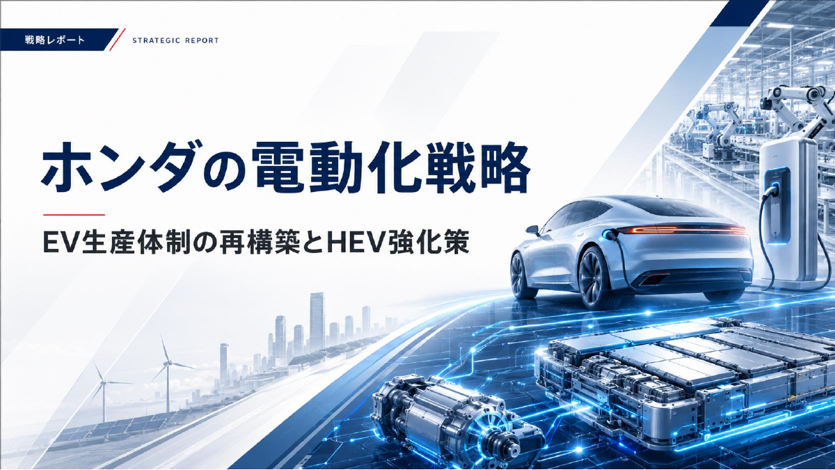 ホンダの電動化戦略に関するJ-Tech自主調査レポートの表紙